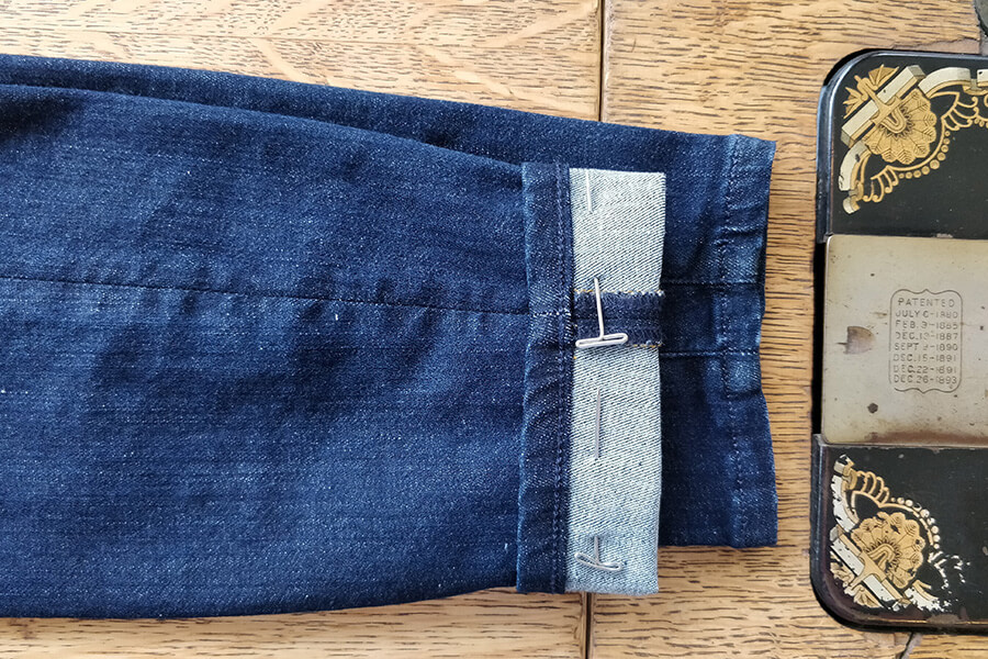 pinned jeans that are too long